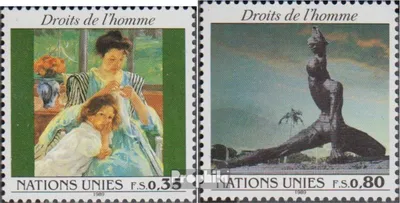 Produktbild von Briefmarken UNO - Genf 1989 Mi 180-181 (kompl.Ausg.) gestempelt Menschenrechte