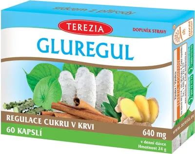 Produktbild von Gluregul Nahrungsergänzungsmittel mit Chebule, Ingwer und Zimt zur Blutzuckerregulierung 60 Kapseln