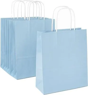 Obrázok produktu pre Papierová taška na darčeky, balenie 180 x 80 x 225, modrá, 10 kusov
