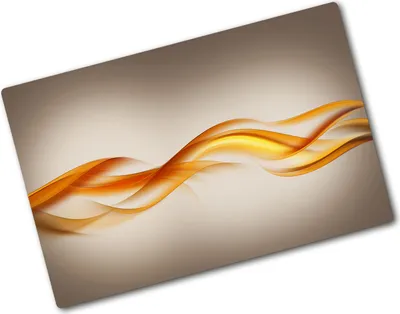 Produktbild von Tulup Glas Herdabdeckplatte - 80x52 cm - Glaskeramikkochfeld-Abdeckung Spritzschutz Glasabdeckplatte - Einteilig - Kunst: Modern & Klassisch - Wellen Abstraktion - Orange