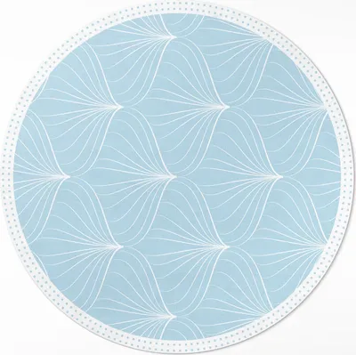 Produktbild von Zartes regelmäßiges Muster– Vinyl Fußmatte – Ø 140cm – Rutschfest, Pflegeleicht & Langlebig
