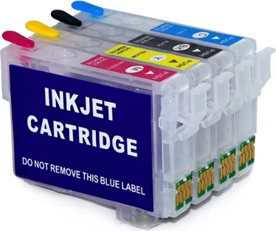 Image de Cartouches d'encre rechargeables compatibles avec les modèles Epson 503 XL pour les imprimantes XP-5200, XP-5205, WF-2960 DWF et WF-2965 DWF, rechargeables à l'infini