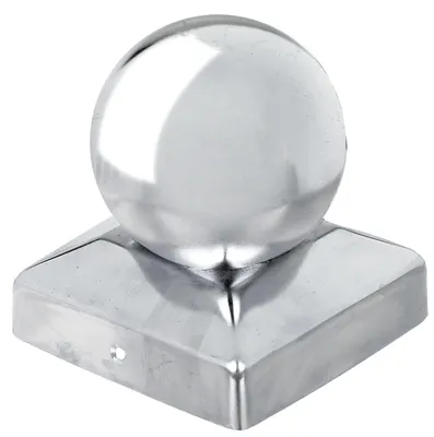 Produktbild von ALBERTS Pfostenkappe Zaunkappe Abdeckkappe Endkappe Kugel Edelstahl 90x90 mm