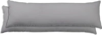Produktbild von 2er Set Kissenbezug Kissenhülle Kopfkissenbezug Hüllen Uni Renforce Baumwolle, Farbe:silber, Größe:40x145 cm