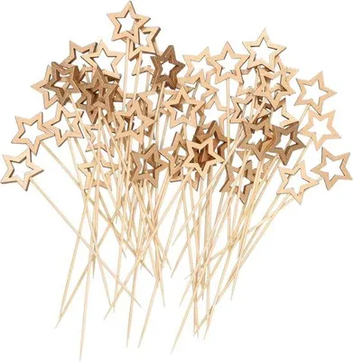 Image de Bâtonnets à cocktail forgés - Ensemble de 50 pièces - Bâtonnets décoratifs pour les collations et les boissons - Idéaux pour les fêtes et les anniversaires.