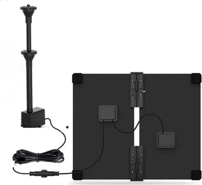 Produktbild von Famanu Wasserpumpe mit Solarenergie - Gartenbrunnen Kit mit 6 Sprühköpfen