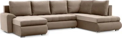 Produktbild von Ecksofa TOKIO II PRO mit Schlaffunktion - U-förmig -Bettkästen. Stoff: Paros 02 Rechts (muster1)