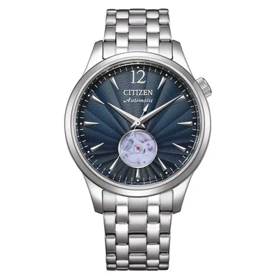 Produktbild von Citizen Herren-Uhr Klassik Blau Automatik Edelstahl-Armband NH9131-73L