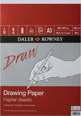 Obrázek produktu pro Daler Rowney Drawing Paper Skicář 50 A3 160 g