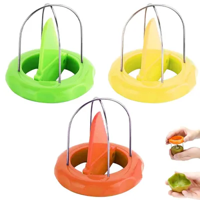 Produktbild von Kiwi-Schäler - 3er Set - 2-in-1 Kiwi-Schneider und Schäler - Kiwi-Würfelschneider - Manueller Obstschneider und Fruchttrenner
