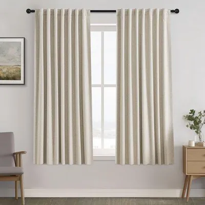 Productafbeelding van Blackout Gordijnen - 2 Panelen - 50x45 cm - Natuurlijk Linnen