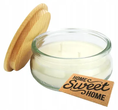 Produktbild von Drobo Sojakerze Duftkerze Home Sweet Home mit Holzdeckel 210 ml