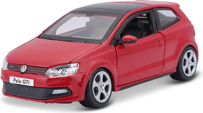Immagine prodotto di Bburago 18-21059 - Modellino di auto - VW Polo GTI Mark 5 (rosso, scala 1:24)