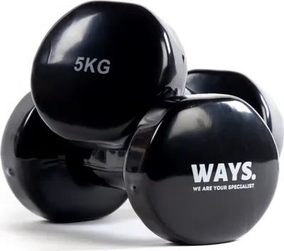 Produktbild von WAYS. Hanteln - 2 x 5 KG - Vinyl - Schwarz