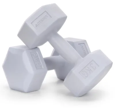 Productafbeelding van Dumbbell Set - 3 KG - Grijs - Oefengewichten