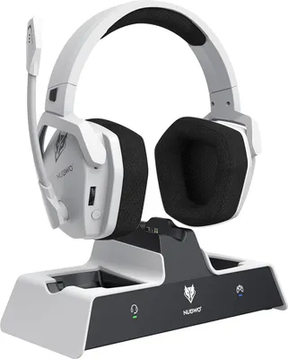 Produktbild von G06 Pro mit Ladestation für Headset und PS5 Controller, 120 Stündige Akkulaufzeit, Dynamische 50mm Treiber Weiß (Nicht mit Xbox Kompatibel)