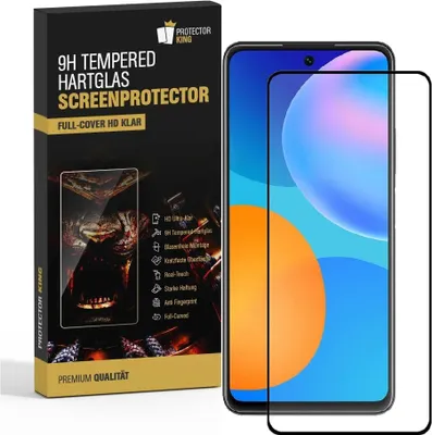 Produktbild von 2x 9H Hartglas für Huawei P Smart 2021 FULL COVER Schutzglas Displayschutz Panzerfolie Schutzfolie Panzerglas Displayglas Tempered Glasfolie Sicherheitsglas Echtglas