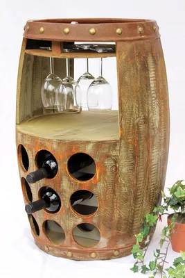 Immagine prodotto di DanDiBo portabottiglie in legno marrone 70 cm 1681 bar portabottiglie portabottiglie barile di legno