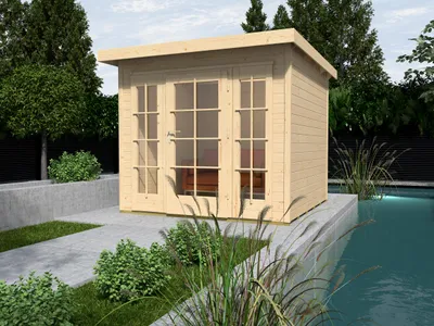 Produktbild von WEKA Gartenhaus Panorama 172 Gr.2, Farbe: naturbelassen, Länge: 345 cm, Breite: 120 cm, Höhe: 60 cm; 172.303.010.020