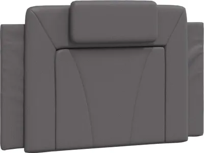 Produktbild von vidaXL Kopfteil-Kissen "Viana" Grau 90 cm Kunstleder