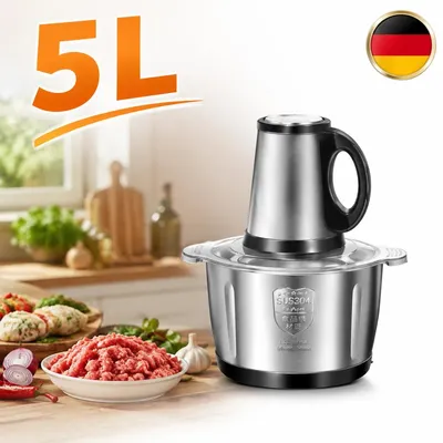 Produktbild von Fleischwolf 5L Elektrischer Wurstmaschine Gemüse Zerkleinerer Küchenfleischwolf