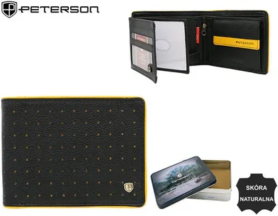 Obrázek produktu pro Peterson Pánská kožená peněženka Borof černá One size