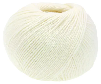 Produktbild von Lana Grossa MERINO SUPERIORE 50 g pure extrafeine Wolle 180 m Farbe 002 - Creme