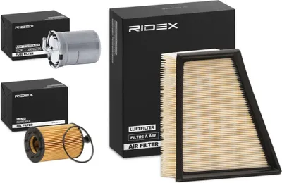 Produktbild von RIDEX Filterset Inspektionspaket Filtersatz für VW Golf V Schrägheck (1K1) POLO (9N) Polo Schrägheck (6R1, 6C1) TIGUAN (5N) für OPEL
