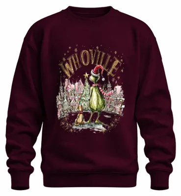 Produktbild von Whoville Grinch Weihnachten Hund Weihnachtsbaum Winter Max Sweatshirt Pullover, Burgundy, L