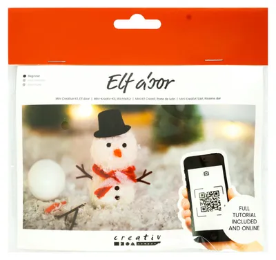 Image de Kit de bricolage "Bonhomme de neige", accessoires pour porte de lutin avec matériel et instructions