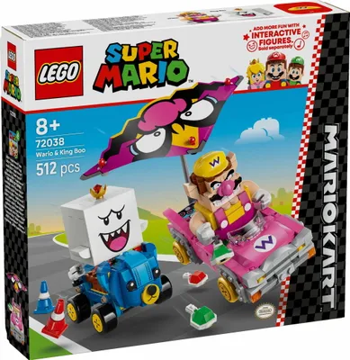 Obrázok produktu pre LEGO Super Mario Mario KartTM – Wario a King Boo, Stavebnica, 8 rok / roky, Plast, 512 kusov, 677 g