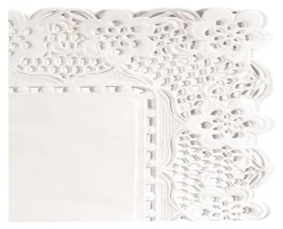 Obrázek produktu pro 250 kusů obdélníkových okrajů, rozměry 30 x 18 cm, bílý papír