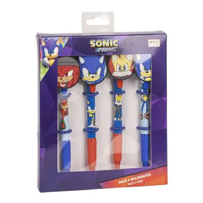 Image de Set de stylos à bille Sonic 4 pièces Multicolore