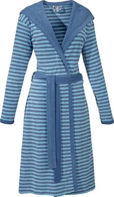 Produktbild von Erwin Müller Damen-Bademantel Bernstadt" mit Kapuze blau-dunkelblau 48 / 50"