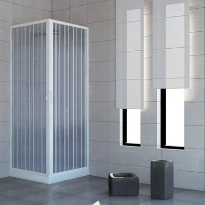 Produktbild von Duschkabine Acquario 80x100 cm mit Falttür, Eckeinstieg