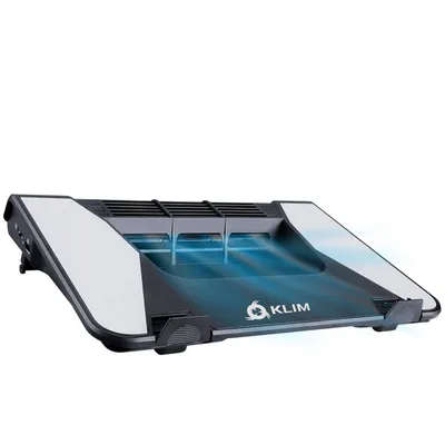 Produktbild von KLIM Airflow + Laptop Kühler + Kühle Luft strömt herein heiße Luft strömt aus + Innovative Querstrom-Turbinen für hohe Leistung + Hochwertige Materialien + 10-17