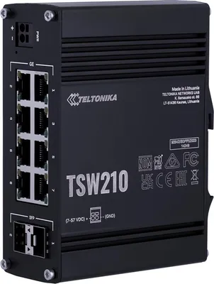 Obrázok produktu pre Teltonika TSW210 nespravovaný gigabitový Ethernet (10/100/1000) hliník