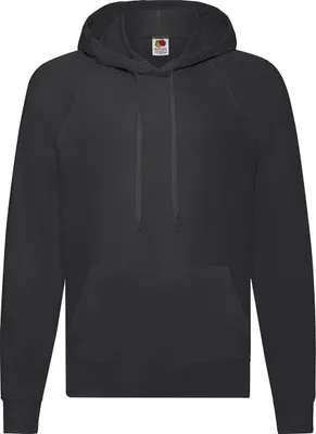Produktbild von Fruit of the Loom 62-140-0 | Lightweight Hooded Herren Sweatshirt mit Kaputze - Farbe: Black - Größe: L