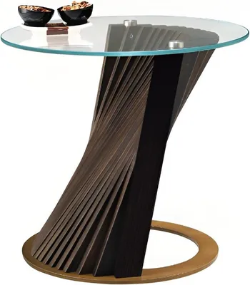 Produktbild von Exklusiver Beistelltisch Einzigartiges Design Wohnzimmer Glastisch