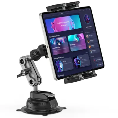 Produktbild von Tablet Halterung Auto Armaturenbrett & Frontscheibe, 360° Kfz iPad Halterung mit Saugnapf für 4,7-12,9 Zoll iPad Pro/Air, Handy & Galaxy Tab