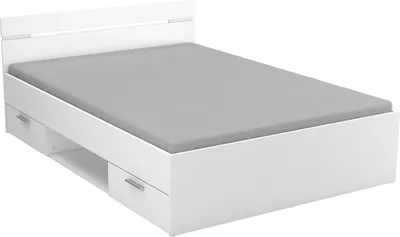 Produktbild von Bett 140x200 cm 2 Schubladen und 1 offenes Fach B204,3 cm - MICHIGAN