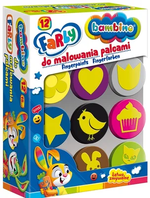 Image de Peintures à doigts Bambino 12 couleurs