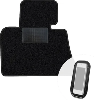 Produktbild von moto-MOLTICO Fahrer Fußmatte Auto Velours Fahrerseite Autoteppiche Schwarz Fahrermatte 1-teilig passend für BMW X5 E53 2000-2007