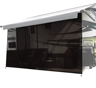 Produktbild von Shadeidea RV-Sonnenschutz für Vorzelte – 2,9 x 4,5 m, schwarzes Netzgewebe für W