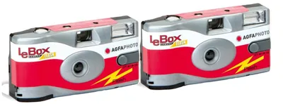 Produktbild von AgfaPhoto LeBox 400 27 Blitz / Flash Einwegkamera (2-er Set bis zu 54Aufnahmen)