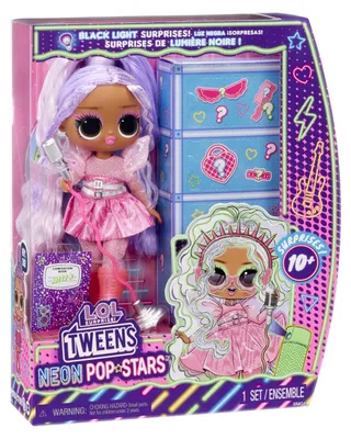 Zdjęcie produktu dla L.O.L. Surprise! Tweens Neon Pop Stars - Kitty K, Lalka modowa, Damski, 4 lat(a), Chłopak, dziewczyna, Wielobarwny