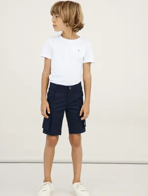 Produktbild von NAME IT Lässige Cargo Shorts Kurze Twill Chino Hose Denim Pants Größe: