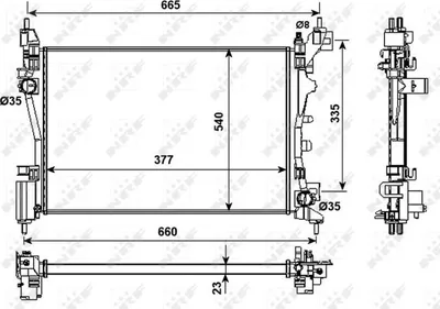 Obrázek produktu pro Kühler, Motorkühlung NRF 53981
