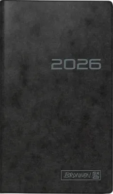 Produktbild von 2026 Brunnen Taschenkalender 753 A6 sw 4061947143270