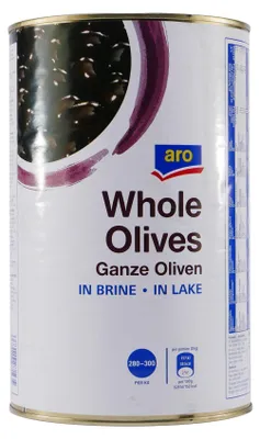 Produktbild von aro Whole Schwarze Oliven Ganz 4,0KG